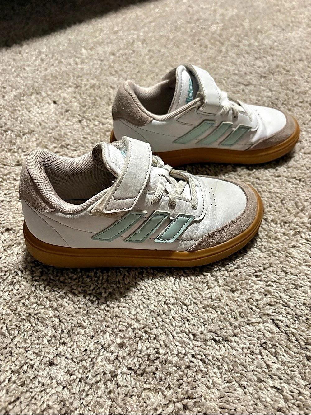 Toddler Adidas Tensaur Sport 2.0 Hook and Loop Shoes Kids Sneakers, White & Brow
